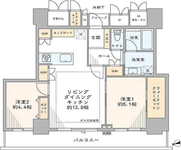 アリビオーレ神楽坂 間取り図